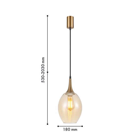 F-Promo 4360-1P, подвес, D180xH530/2030, 1xE27x40W, excluded, изображение 2