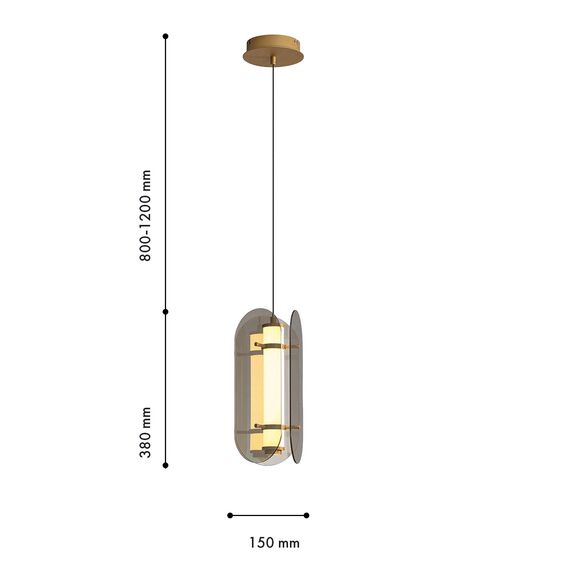 Favourite 4625-2P, подвес, D190xH420/1925, LEDx16W, 860LM, 3000K, included, изображение 2