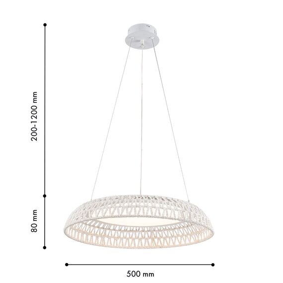F-Promo 4751-5P, Подвесная люстра, D500xH200/1300, LEDx20W, 1200LM, 3000K, included, изображение 3