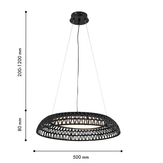 F-Promo 4752-5P, Подвесная люстра, D500xH200/1300, LEDx20W, 1200LM, 3000K, included, изображение 3