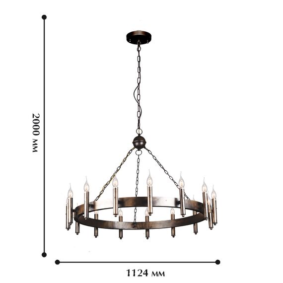 Favourite 1144-15P, люстра подвесная, D1124xH2150, 15xE14x60W, excluded, изображение 2