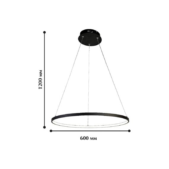 Favourite 1764-6P, подвесная люстра, D600xH1200, LEDx32W, 1530LM, 4000K, included, изображение 2
