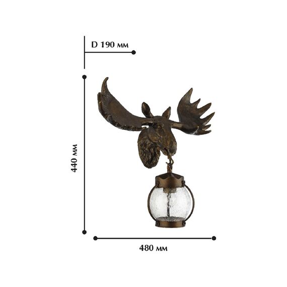 Favourite 1848-1W, уличный светильник, D200xW450xH470, 1xE27x60W, IP44, excluded, изображение 2