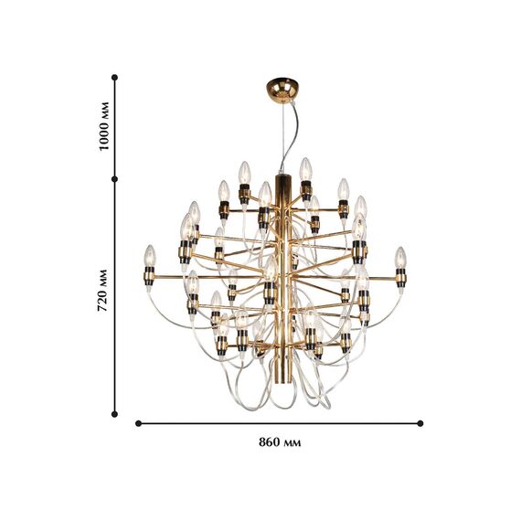 Favourite 1893-30P, люстра подвесная, D860xH720/1720, 30xE14x40W, excluded, изображение 2