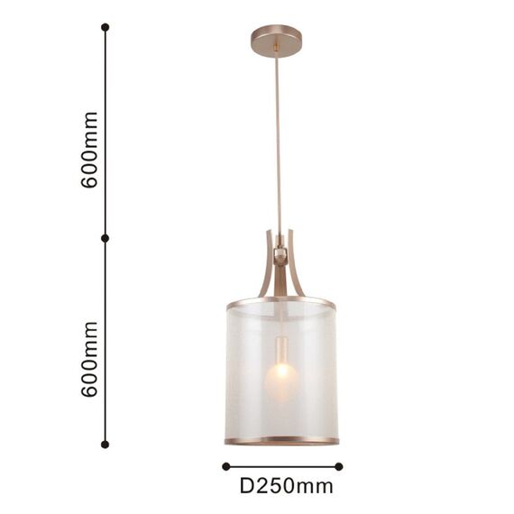 Favourite 2551-1P, подвес, D250xH600/1200, 1xG9x40W, excluded, изображение 3