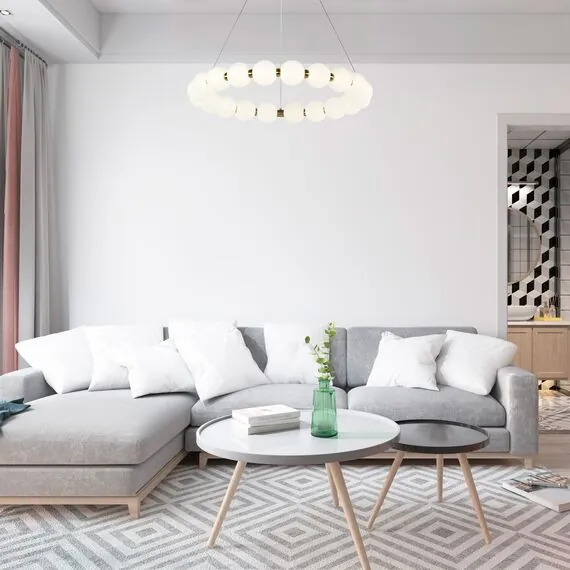 Favourite 4014-6P, подвесная люстра, D620xH80/1080, LEDx48W, 3840LM, 4000K, included, изображение 7