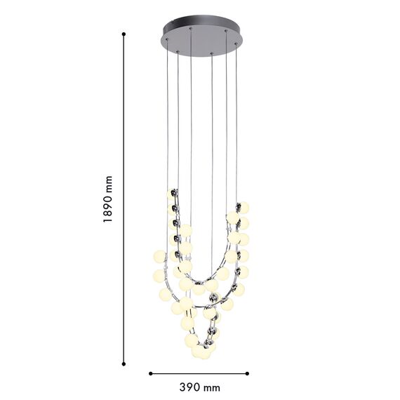 Favourite 4589-4P, подвесная люстра, D390xH1890, LEDx48W, 3800LM, 4000K, included, изображение 3