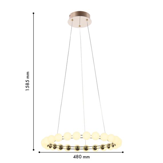 Favourite 4590-5P, подвесная люстра, D480xH1585, LEDx27W, 2150LM, 4000K, included, изображение 3