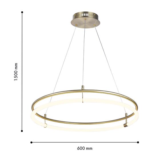 Favourite 4629-6P, подвесная люстра, D600xH200/1500, LEDx24W, 2740LM, 4000K, included, изображение 3