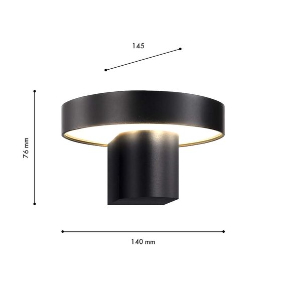 Favourite 4640-1W, уличный светильник, D145xW140xH75, LEDx12W, 1050LM, 4000K, IP65, included, изображение 3