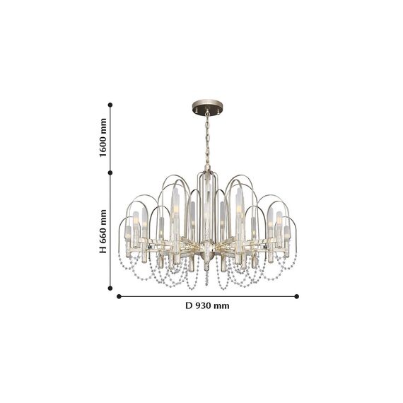 Favourite 2308-21P, люстра подвесная, D930xH660/2260, 21xG9LEDx3W, excluded, изображение 2