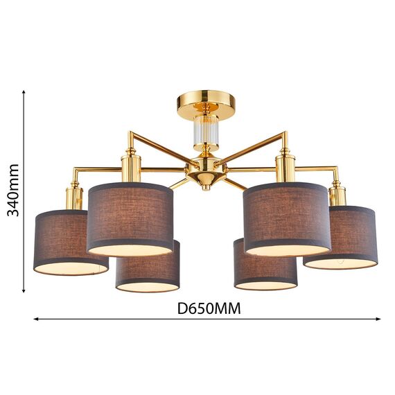 Favourite 2612-6P, потолочная люстра, D650xH340, 6xE14x40W, excluded, изображение 3