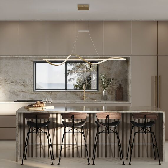 F-Promo 4181-2P, подвесная люстра, L1000xW180xH220/1000, LEDx34W + LEDx41W, 3938LM, 3000-6000K, included, remote control, изображение 4