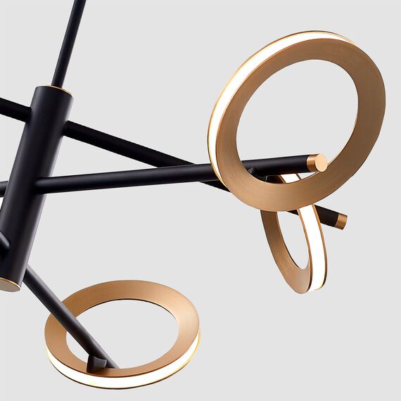 Favourite 4322-6P, подвесная люстра, D850xH460/1360, 3xLEDx7W + 3xLEDx5W, 2880LM, 4000K, included, изображение 3