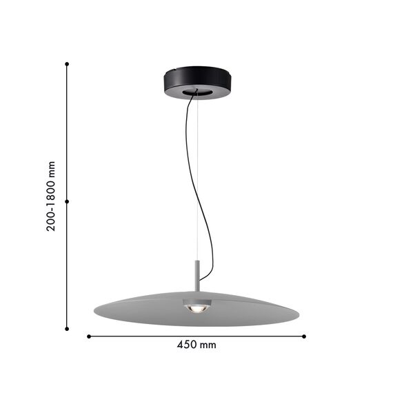 Favourite 4412-1P, подвес, D450xH200/1800, LEDx8W, 700LM, 4000K, IP20, included, изображение 2