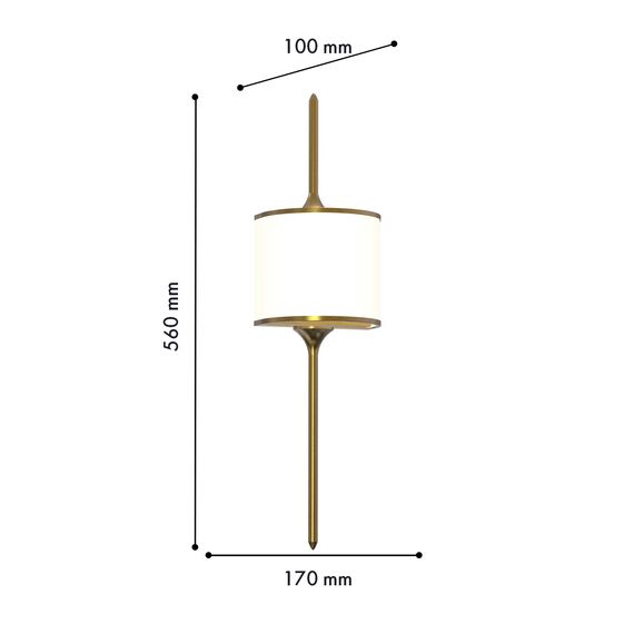 Favourite 4568-2W, настенный светильник, D100xW170xH560, 2xG9x40W, IP20, excluded, изображение 2