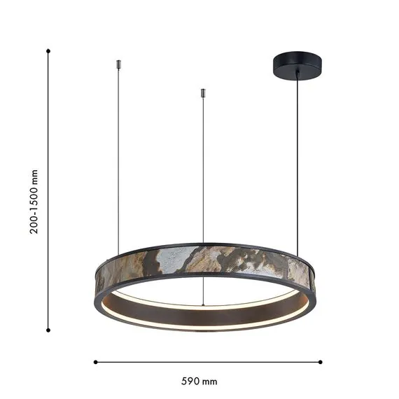 Favourite 4598-1P, подвесная люстра, D590xH300/1500, LEDx40W, 440LM, 4000K, CRI>90, included, изображение 2