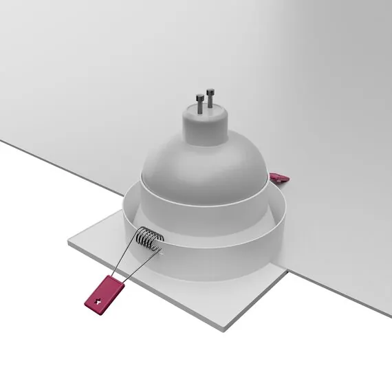 Favourite 4525-1C, врезной светильник, L92xW92xH35, cutout:D75, 1xGU10x35W, IP20, excluded, изображение 4