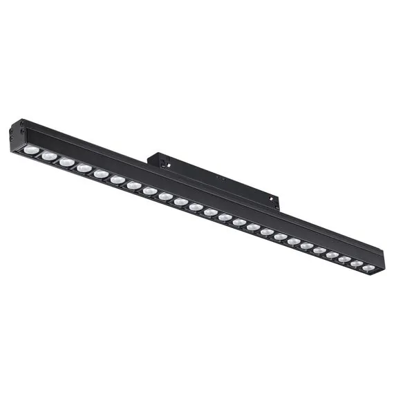 NOVOTECH 358420 SHINO NT20 077 черн Трековый светильник для низков. шинопровода IP20 LED 4000K 24W 48V FLUM