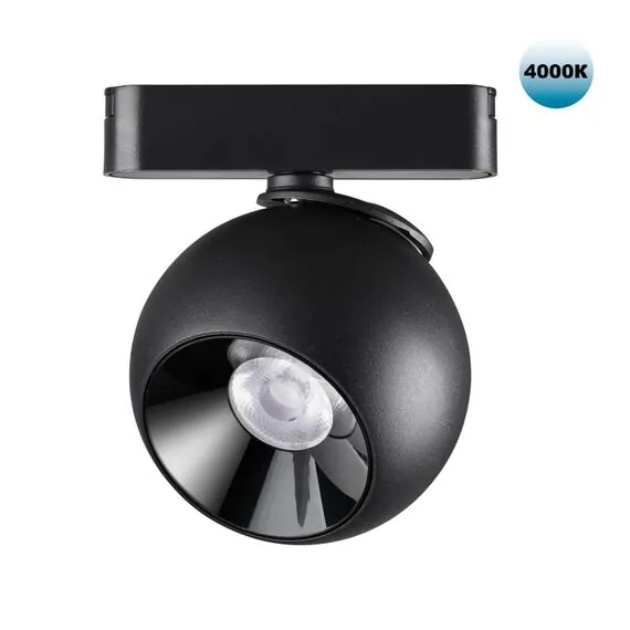NOVOTECH 359100 SHINO NT23 053 черный Трековый светильник для низков. шинопровода IP20 LED 4000K 12W 48V 960Лм SMAL