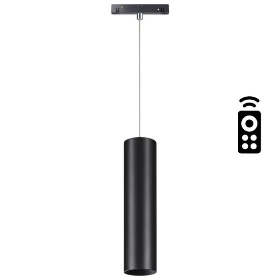 NOVOTECH 358636 SHINO NT21 066 черный Трековый низковольтный Светильник диммируемый с ДУ, со сменой цв.температуры IP20 LED 3000~6500К 20W 48V FLUM