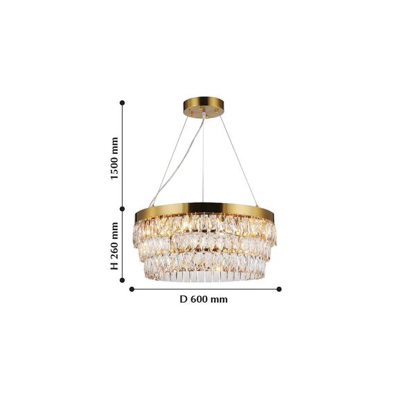 Favourite 2206-12P, люстра подвесная, D600xH260/1760, 12xG9x40W, excluded, изображение 2