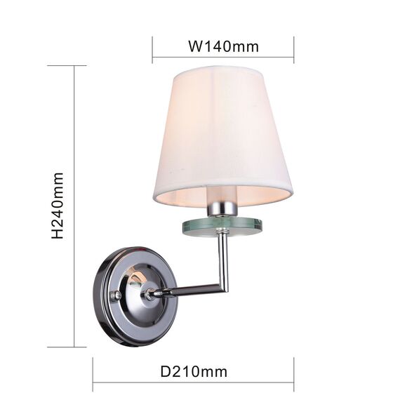 F-Promo 2616-1W, настенный светильник, D210xW140xH240, 1xE14x40W, excluded, изображение 3