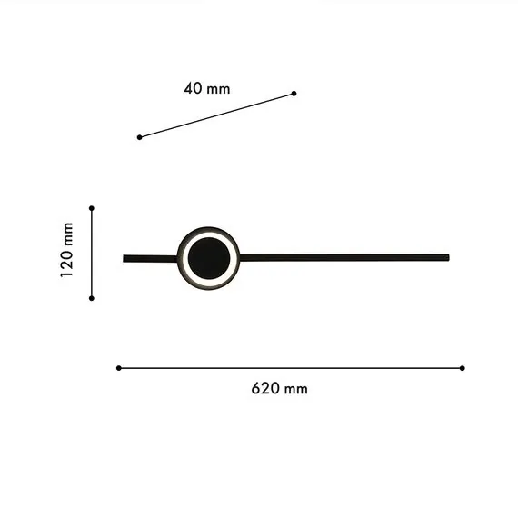 F-Promo 4163-1W, настенный светильник, D40xW120xH620, LEDx14W, 630LM, 4000K, included, изображение 3