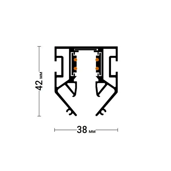Favourite 1014-TB-200, профиль под натяжной потолок (шинопровод), 2М, серия Logica, изображение 3