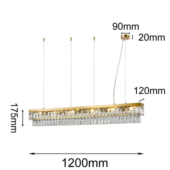 Favourite 4090-6P, подвесная люстра, L1200xW120xH175/1175, 6xE14x40W, excluded, изображение 3