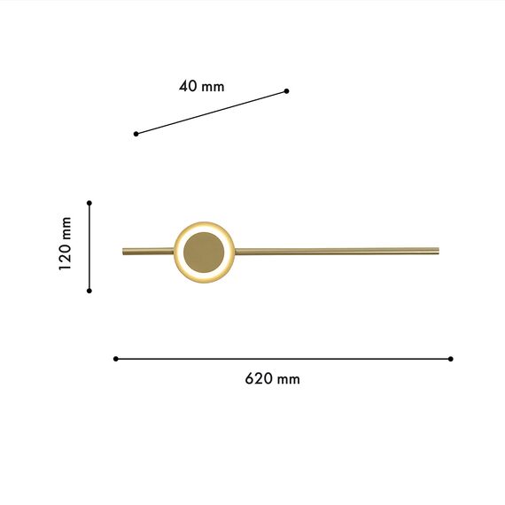 F-Promo 4164-1W, настенный светильник, D40xW120xH620, LEDx14W, 735LM, 4000K, included, изображение 3