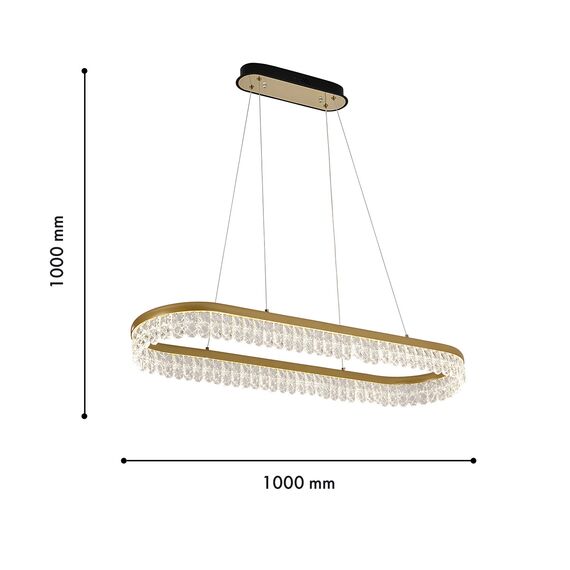 F-Promo 4186-1U, люстра, L1000xW300xH130/1000, LEDx84W, 4410LM, 3000-6000K, included, remote control, изображение 3