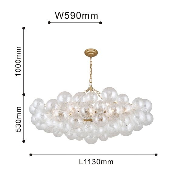 Favourite 4202-10P, подвесная люстра, L1130xW590xH690/1530, 10xE14x40W, excluded, изображение 3