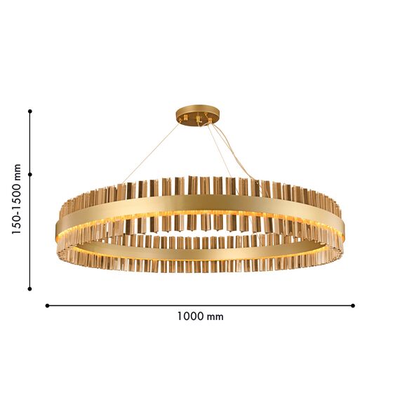 Favourite 4263-10P, подвесная люстра, D1000xH150/1500, LEDx54W, 4320LM, 4000K, included, изображение 2
