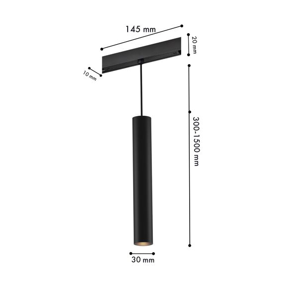 Favourite 4586-1P, трековый светильник, D30xL145xH1500, LEDx6W, 48V, 410LM, 2700-5700K, CRI>90, beam angle:24, included, изображение 3