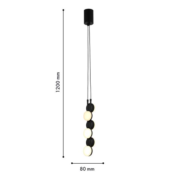 F-Promo 4601-1P, подвес, D70xH500/1200, 6xLEDx2W, 1080LM, 3000K, included, изображение 3