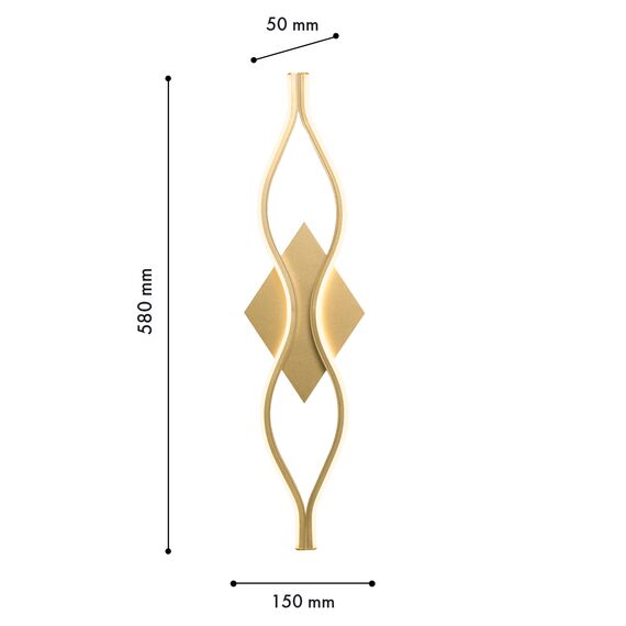 Favourite 4741-1W, настенный светильник, D50xW150xH580, LEDx16W, 1100LM, 4000K, included, изображение 3