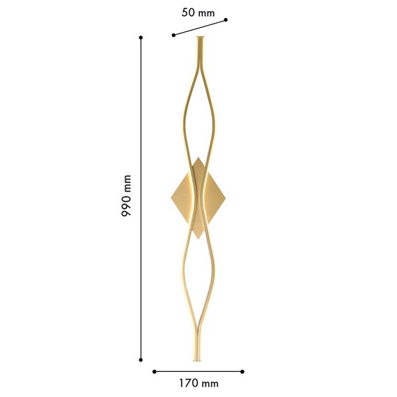 Favourite 4741-2W, настенный светильник, D50xW170xH990, LEDx26W, 1800LM, 4000K, included, изображение 3