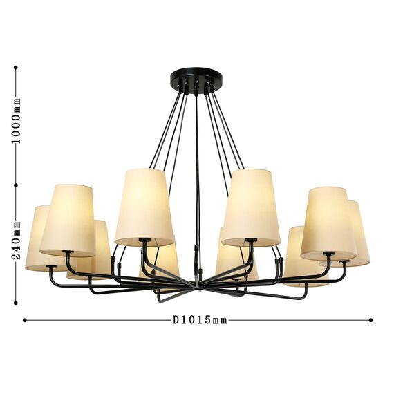 Favourite 2364-10P, подвесная люстра, D1015xH240/1240, 10xE14x40W, excluded, изображение 3