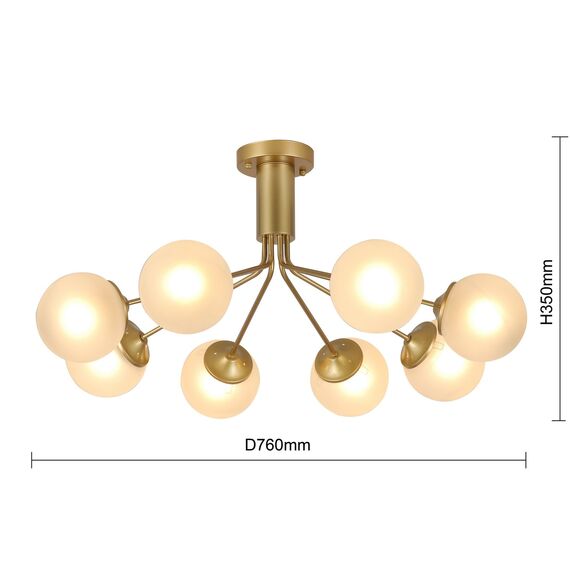F-Promo 2631-8U, потолочная люстра, D760xH350, 8xE27x60W, excluded, изображение 3