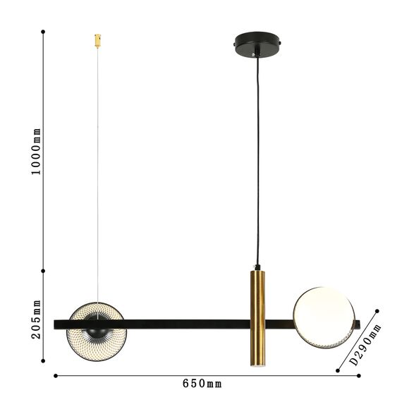 Favourite 2826-2P, подвесная люстра, L650xW290xH205/1205, 2xG9x25W, excluded, изображение 3