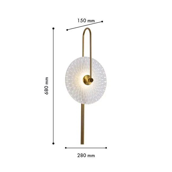 Favourite 4270-2W, настенный светильник, D150xW280xH680, LEDx8W, 400LM, 4000K, included, изображение 3