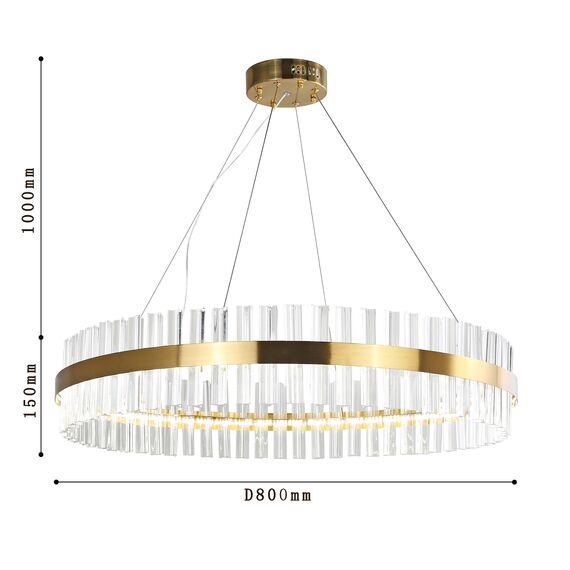 Favourite 4012-8P, подвесная люстра, D800xH150/1150, LEDx50W, 4000LM, 4000K, included, изображение 3