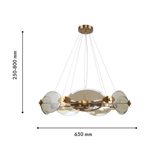 F-Promo 4085-7P, подвесная люстра, D650xH250/800, 7xE14x40W, excluded, изображение 3