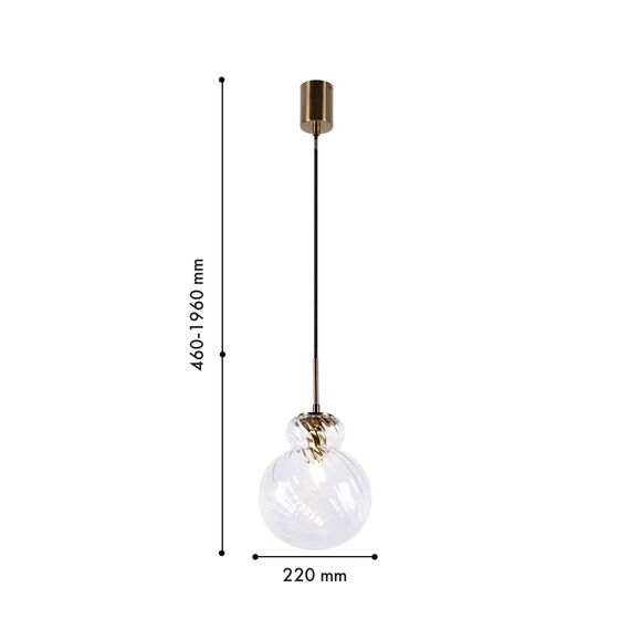 Favourite 4267-1P, подвес, D220xH460/1960, 1xE14x40W, excluded, изображение 2