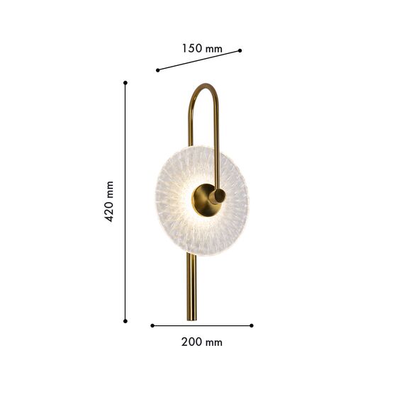 Favourite 4270-1W, настенный светильник, D150xW200xH420, LEDx8W, 400LM, 4000K, included, изображение 3
