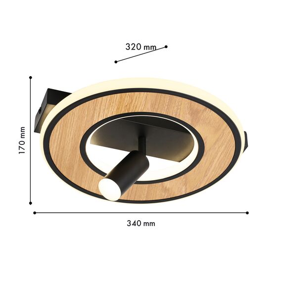 F-Promo 4438-1C, потолочный светильник, L340xW320xH170, LEDx24W, 2500LM, 4000K, included, изображение 3