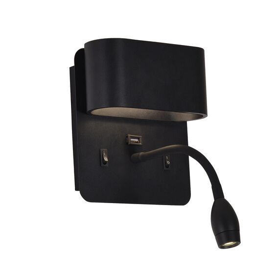 F-Promo 4476-2W, настенный светильник, D120xW160xH280, LEDx4W + LEDx1.5W, 220LM, 4000K, included, switch