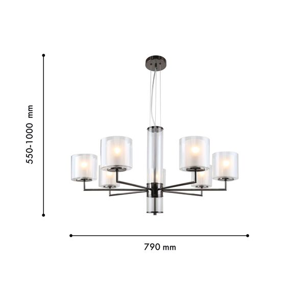 F-Promo 4087-7P, подвесная люстра, D790xH550/1000, 7xE14x40W, excluded, изображение 3