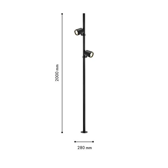 Favourite 4638-2F, уличный светильник, L280xW100xH2000, 2xLEDx12W, 2100LM, 4000K, IP65, included, изображение 3